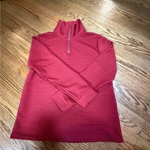Red Quarter-Zip Pullover